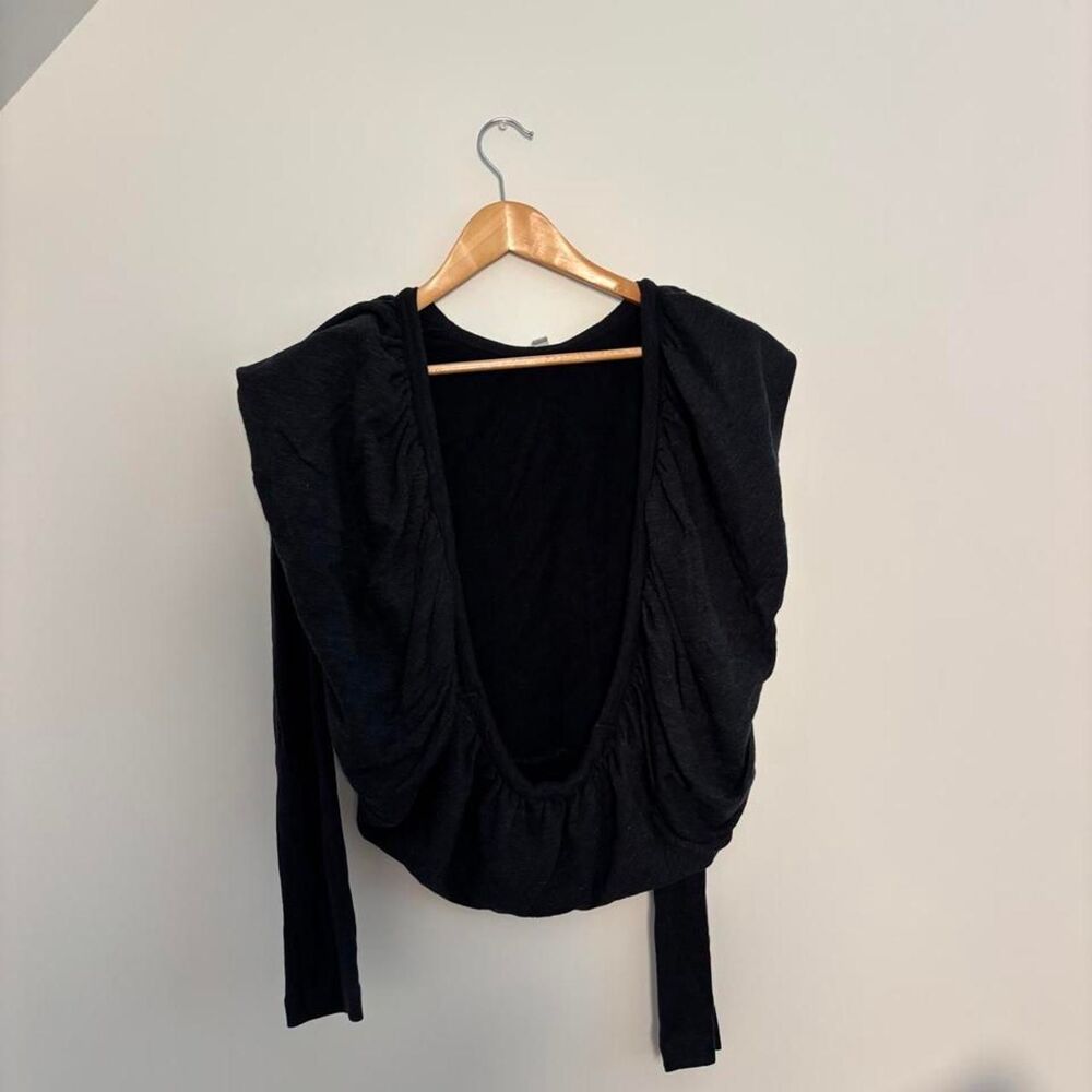 James-perse Women's Black and Grey Shirt